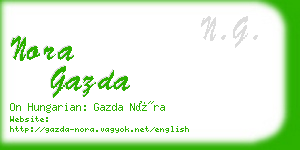 nora gazda business card